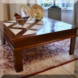 F12. Grange Furniture checkered cocktail table 17”h x 39”w x 39”d